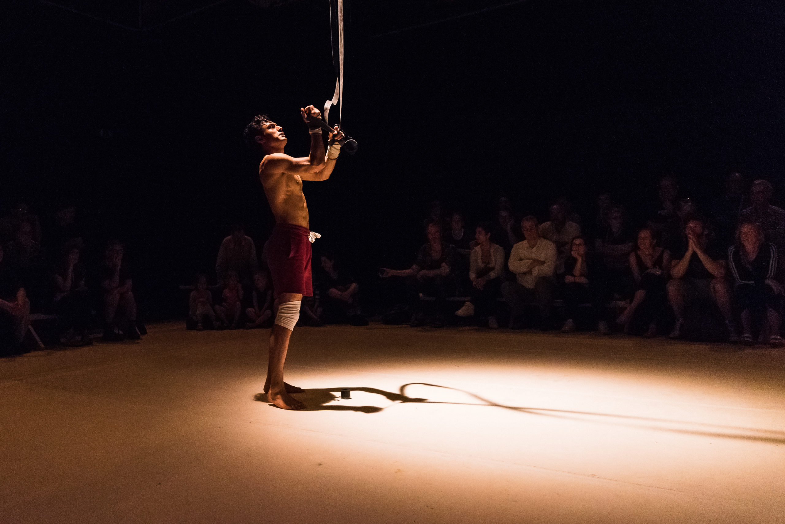 Neerpelt, Belgique, le 31 mai 2018. Grensgeval présente Murmur dans le cadre des preselections de Circus Next Platform.